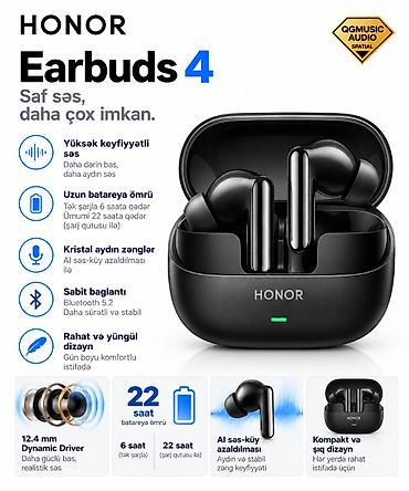 HONOR Earbuds 4 – Saf səs, daha çox imkan - Yüksək keyfiyyətli səs