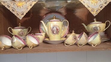 qab qasiqlar: Çay dəsti, Farfor, Madonna, 6 nəfərlik, Çexiya