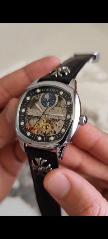 Qol saatları: Yeni, Qol saatı, Cartier, rəng - Gümüşü — 2