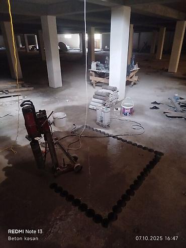 plastik qapllar: Beton kəsmə - Beton deşmə xidməti Beton kubik kərpicdən qapı — 9