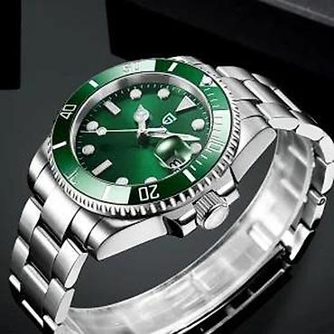 Ručni satovi: PAGANI DESIGN PD-1661 - Zelena - Rolex Submariner Homage Potpuno nov — 10