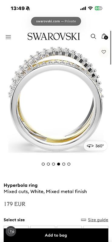 Şəxsi əşyalar: Üzük, Swarovski — 2