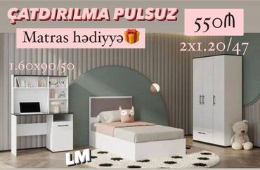 Gənc yataq otağı dəsti ÇARPAYI+DOLAB+Yazı masası💥 Yeni və sifarişlə