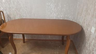 aile agaci: Oval formal yemək masası - Material: ağac karkas və üst səth — 2