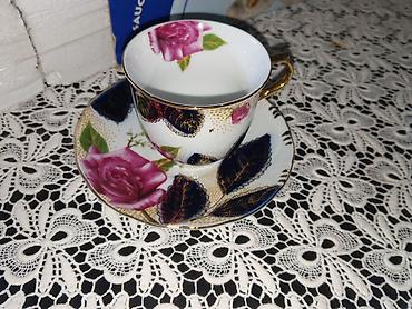 cay destleri: Çay dəsti, rəng - Qızılı, Farfor, 12 nəfərlik, Rusiya — 6