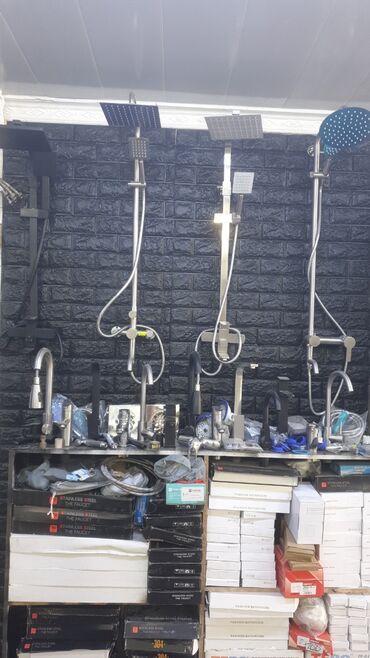 Смесители для ванны и душа: Смеситель для ванны и душа, Тропический душ, Установка: Наружный монтаж, Материал: Нержавейка, Функции: Без функций — 10