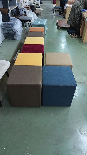 divan pufik: Rəngbərəng yumşaq kub puflar - Forma: kvadrat/kub - Tətbiq: qonaq — 4