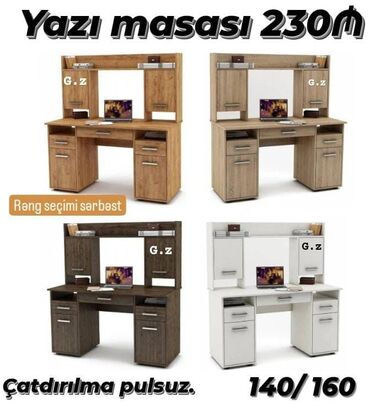 директорский стол: Dörd müxtəlif rəngdə mövcud olan bu yazı masası müasir iş və ya təhsil