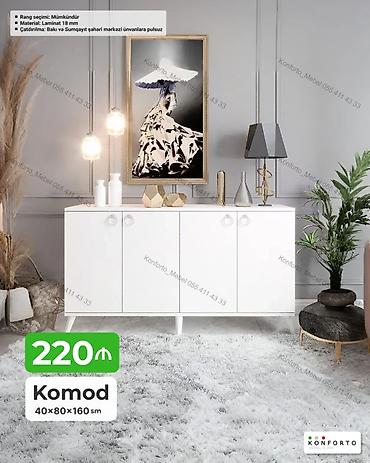 komod: Qonaq otağı üçün, Siyirməsiz, Güzgüsüz, Pulsuz quraşdırılma — 1