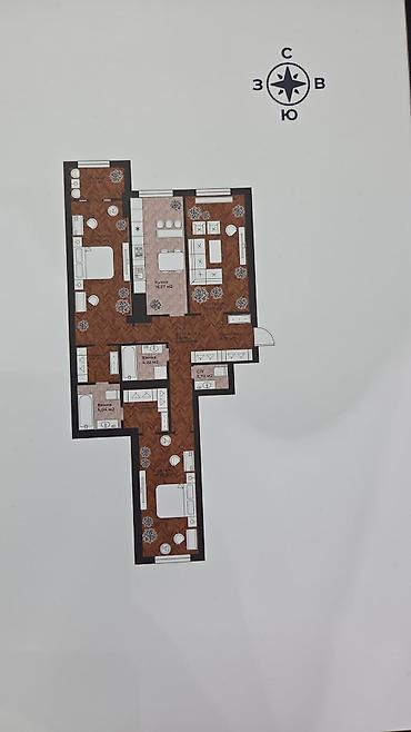 3 комнаты, 116 м², Политех Элитка, 6 этаж