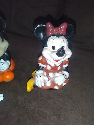 maneki neko top: Mickey və Minnie Mouse fiqurları – 4 ədəd dəst rezin, 1960-70il — 5
