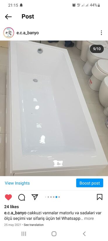 Vannalar: Yeni Vanna, Akril, Pulsuz çatdırılma -da lalafo.az — 24 Vannalar: Yeni Vanna, Akril, Pulsuz çatdırılma — 24