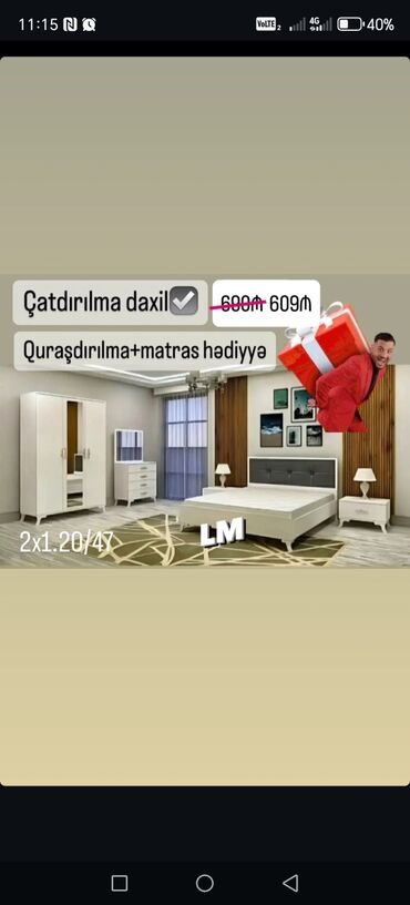 Yataq otağı dəstləri: 2 təknəfərlik çarpayı, Dolab, Komod, Termo, Türkiyə, Yeni -da lalafo.az — 7 Yataq otağı dəstləri: 2 təknəfərlik çarpayı, Dolab, Komod, Termo, Türkiyə, Yeni — 7