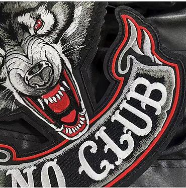 moto godekce: Məhsul: “Lone Wolf – No Club” böyük arxa çapma (nakışlı paça) - — 5