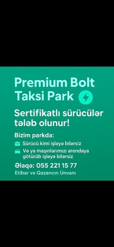 surucu işi axtariram: Taksi sürücüsü tələb olunur