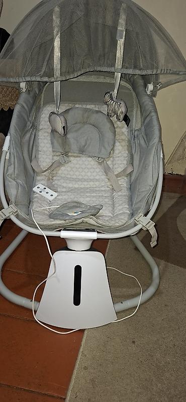 bewik: Uşaq üçün elektrikli beşik/sallanacaq kreslo - Rəng: boz - Elektriklə — 1
