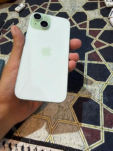 iphone 15 sadə: IPhone 15, Yaşıl, Face ID — 5