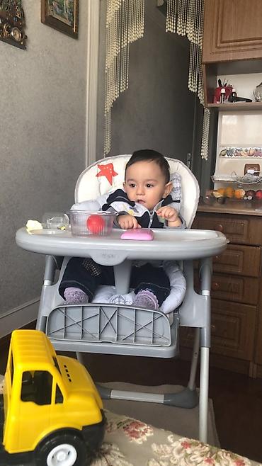 uşaq mətbəx: Uşaq yemək stulu - Rəng: boz-ağ tonlarında - Yumşaq bel və oturacaq — 2