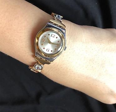 электронные часы: Новый, Наручные часы, Swatch, цвет - Золотой — 5