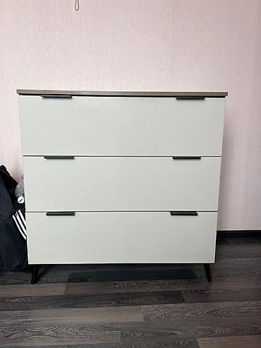 Спальные гарнитуры: Спальный гарнитур, Б/у, Двуспальная кровать, Тумба, Комод, Россия, Самовывоз, Платная доставка, цвет - Бежевый — 3