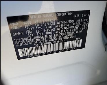 Subaru: Subaru Ascent: 2019 г., 2.4 л, Вариатор, Бензин, Кроссовер — 10