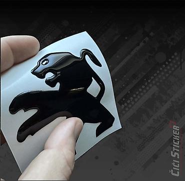 ajkula auto: 3D Stiker PEUGEOT - stikeri za automobile - 2801 Elegantni 3D Peugeot — 2