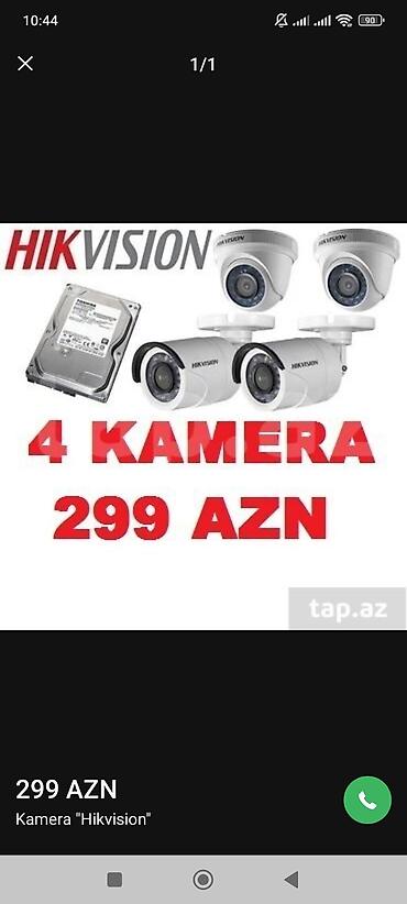 Hikvision videomüşahidə paketi – 4 kamera Şəkildə göstərilən qiymət