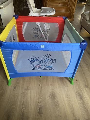 uşağ manej: Uşaq oyun maneyi / playpen - Rəngli dizayn: mavi, qırmızı, sarı və — 2