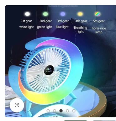 Podni ventilatori: Вишенаменски шарени десктоп мали вентилатор Опис — 2