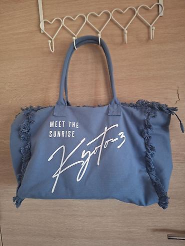 torba za dokumente: Velika platnena torba „Meet the Sunrise – Kyoto-3“ - Materijal — 1