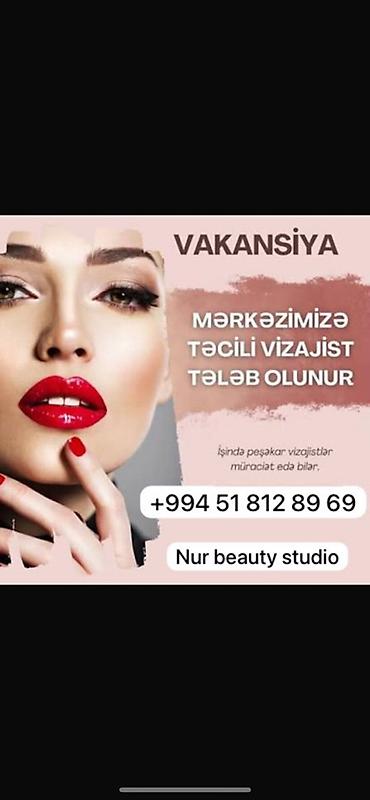 doner isi: Vakansiya: Vizajist Nur Beauty Studio vizajist axtarır. Peşəkar — 1