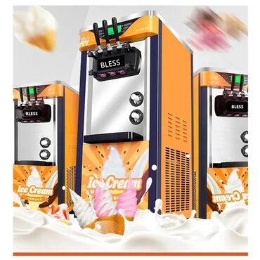 dondurma soyuducusu satılır tap az: Dondurma aparatı Goshen 3 rəngli Yumşaq Dondurma Maşını ✅️ Stolüstü