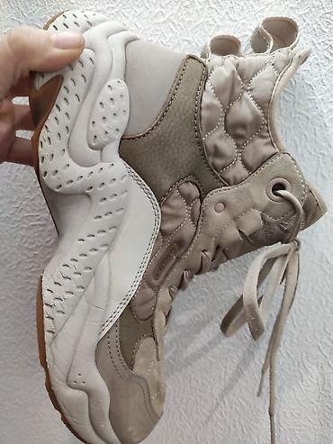 Угги: Бежевые утеплённые полусапоги-угги - Цвет: светло-бежевый/молочный - — 6