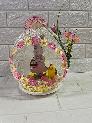 Praznična dekoracija: Uskršnje dekorativne aranžmane – ručni rad - Unikatne sferične — 5