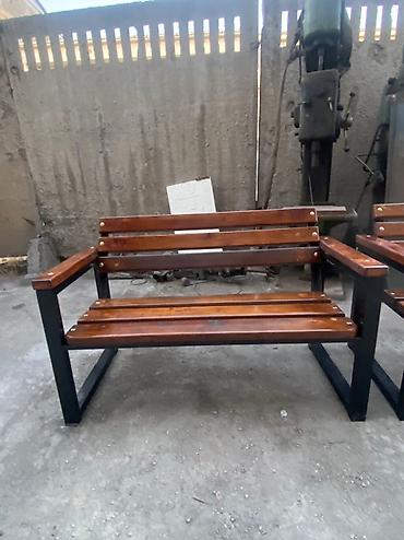 Скамейки: Скамейка Металл, Со спинкой — 23