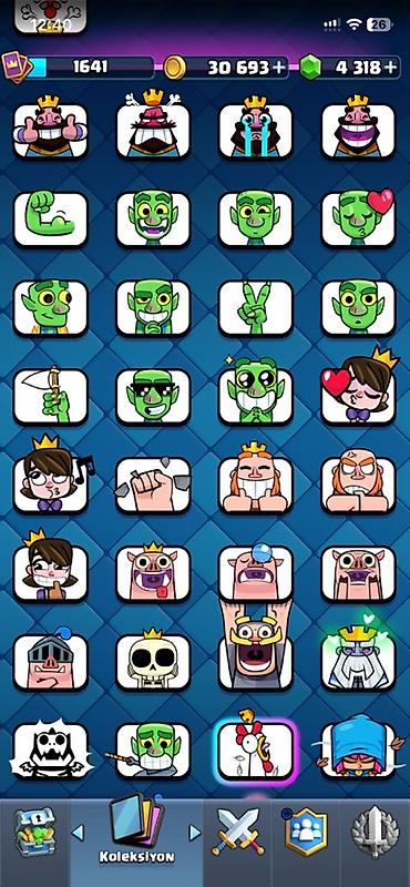 brawl stars 2: Clash Royale hesabı - kupa: 11300 - Taş: 4,318 - Rozetlər: 127/137 — 5