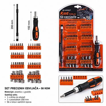 KMT Alat set 9369047 Set preciznih odvijača – 58 kom za montažne i