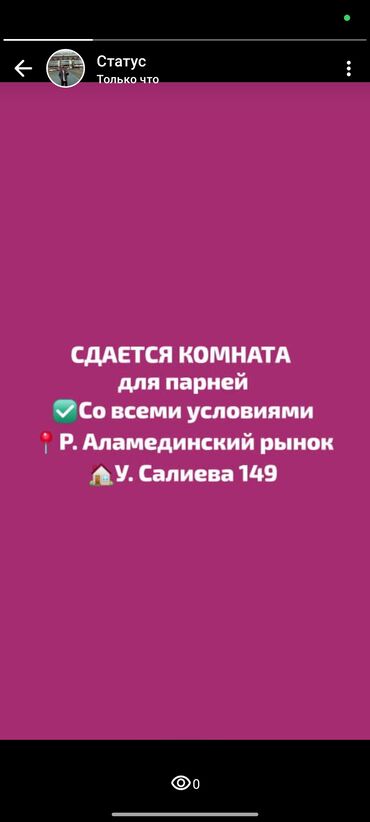 кант квартира сдается: 2 бөлмө, Менчик ээси, Чогуу жашоо менен, Жарым -жартылай эмереги бар