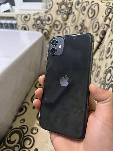 Apple iPhone: IPhone 11, Б/у, 128 ГБ, Черный, Защитное стекло, Чехол, Коробка, 78 % — 1
