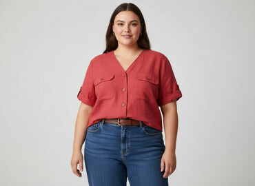 koszulka w paski 5xl: Women`s shirt, size 4XL