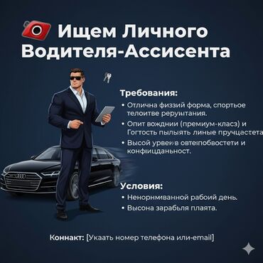 работа водителем категории с: Ищем Личного Водителя-Ассистента Требования: • Отличная физическая