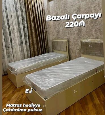Çarpayılar: Yeni, Təknəfərlik çarpayı, Bazasız, Matras ilə, Siyirməsiz, Azərbaycan — 22