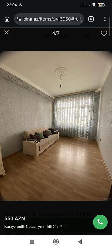 Аренда квартир: 1 nefer oglan lazmdi tecili İcarəyə verilir: 3 otaqlı yeni — 3