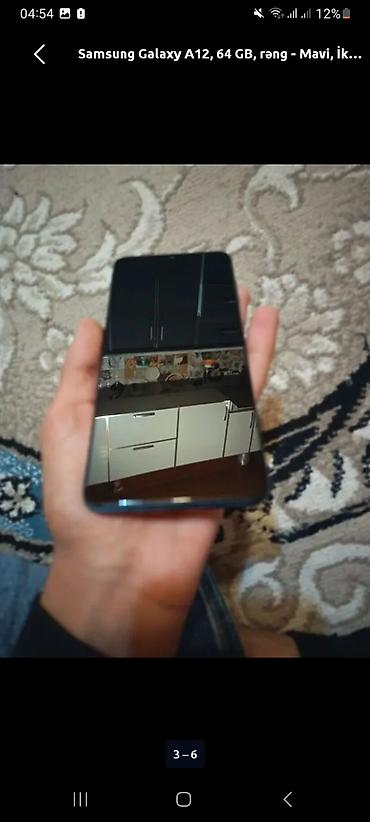 iphone 6 j: Samsung Galaxy A12, 64 GB, rəng - Mavi, İki sim kartlı — 2