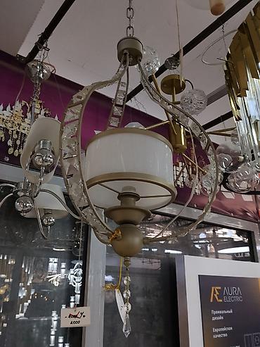 кристалы: Подвесная люстра с декоративными кристаллами - Тип: потолочная — 1
