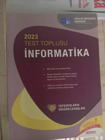 Тесты: Məhsul: “İnformatika – 2023 Test Toplusu” Xüsusiyyətlər: - Dövlət