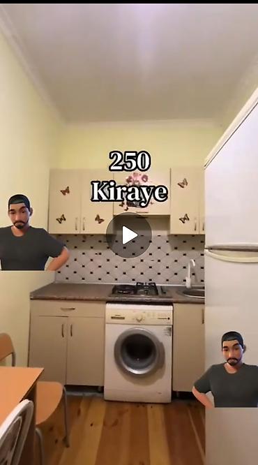 1 otaqli evler satilir: Kirayə: 1 otaqlı kiçik həyət evi - Mətbəx: qaz plitəsi, aspirator — 1