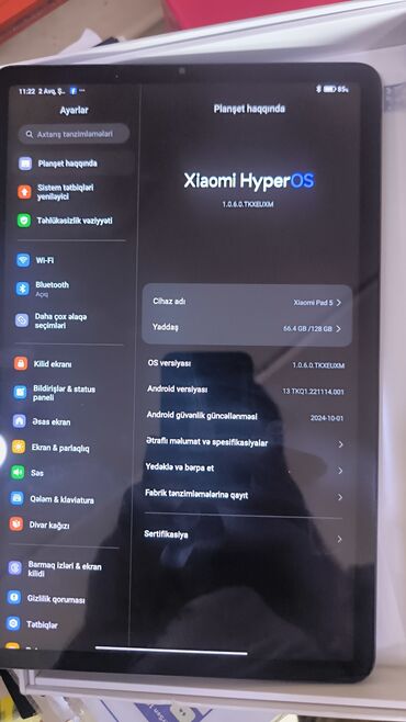 Xiaomi HyperOS 1.0.6.0 TIKIEUXM əməliyyat sistemi və Android 13