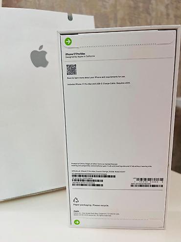 iphone mega max: IPhone 17 Pro Max, 512 GB, Narıncı, Barmaq izi, Simsiz şarj, Sənədlərlə — 2