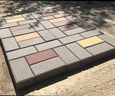 Брусчатка кирпич: Тротуарная плитка вибропрессованная, форма «кирпич». - Материал — 7